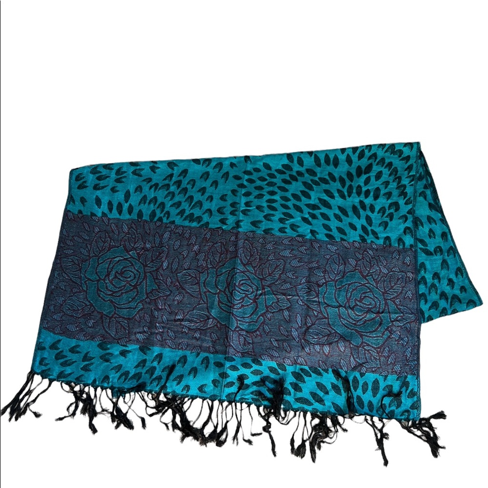 100% Pashmina Scarf Teal Shawl